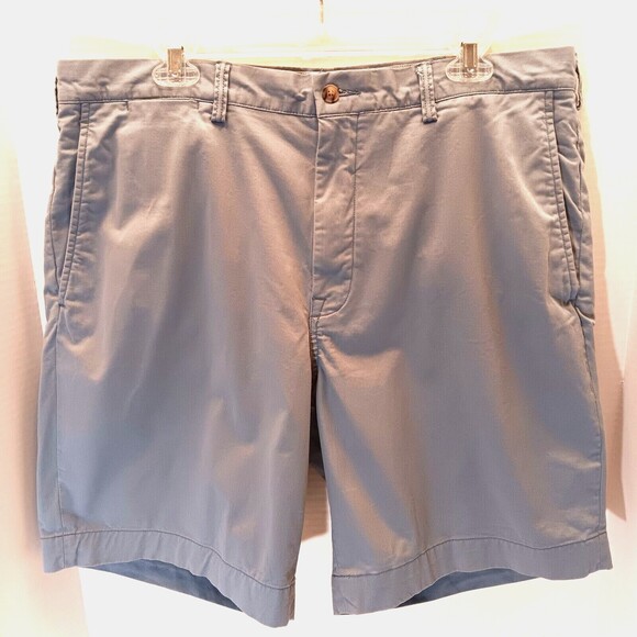 Polo Ralph Lauren Shorts Mens 38 Light Blue Twill The Polo Chino Preppy Stretch - Picture 1 of 11